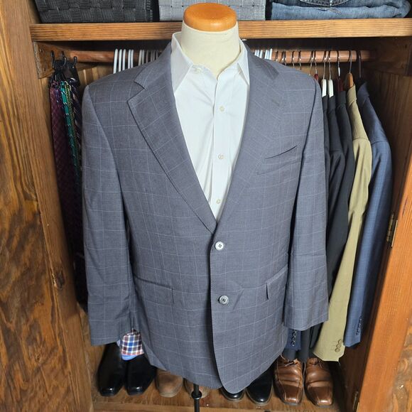 Faconnable Gray Men's Wool Suit 42R/35R - Picture 1 of 16